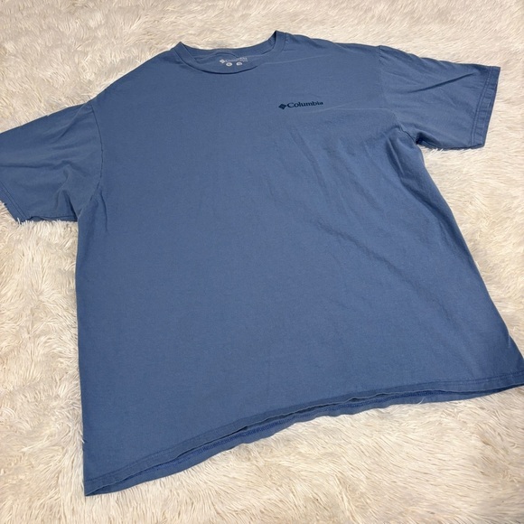 Columbia Men's Heaven Explore Outdoors Graphic T-Shirt Blue Short Sleeve XL - Picture 2 of 12